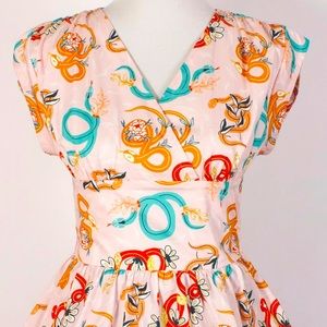 TOBS Slithering Snakes dress XL NWT